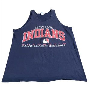 Vintage 90s The Game Cleveland Indians Tank Top MLB Baseball